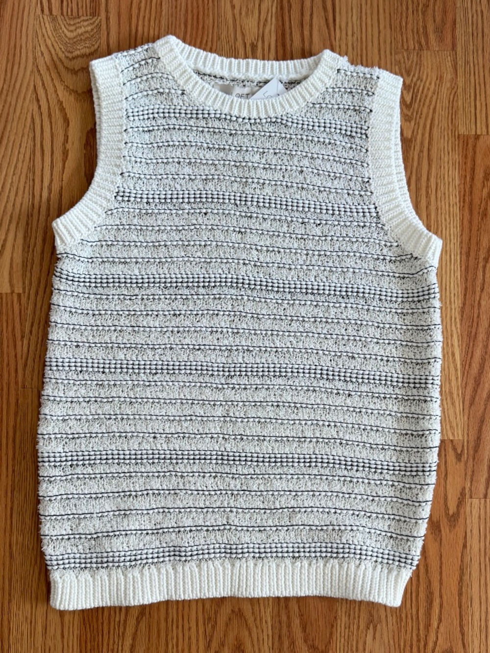 Loft Textured Sweater Vest Sleeveless top